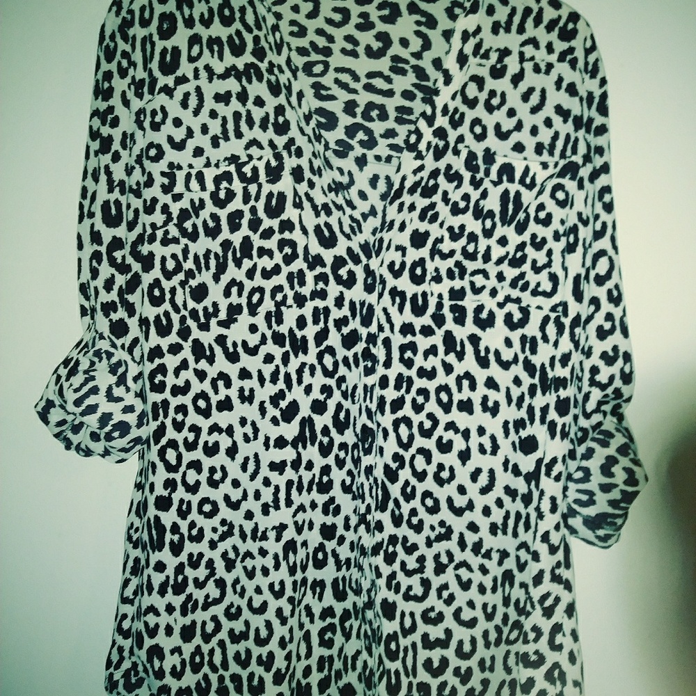 Leopard print portofino shirt